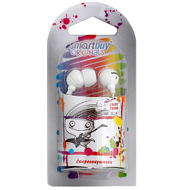 Наушники-вкладыши SmartBuy "Color Trend", 1,2м, белый фото Наушники-вкладыши SmartBuy "Color Trend", 1,2м, белый