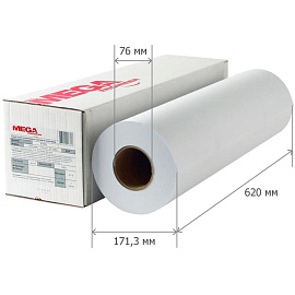 Бумага широкоформатная Комус (ProMega engineer) (80 г/кв.м, длина 175 м, ширина 620 мм, диаметр втулки 76 мм)