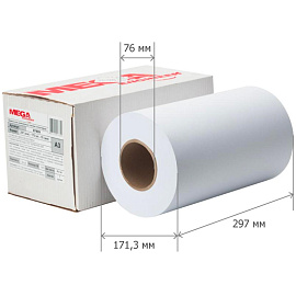 Бумага широкоформатная Комус (ProMega engineer) 80 г/кв.м, длина 175 м, ширина 297 мм, диаметр втулки 76 мм