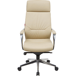 Кресло для руководителя Easy Chair 570 МL бежевое (натуральная кожа, металл)