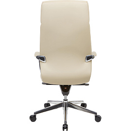 Кресло для руководителя Easy Chair 570 МL бежевое (натуральная кожа, металл)
