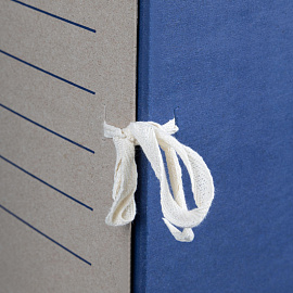 Короб архивный на 2-х завязках Attache 150 мм картон до 1500 листов синий