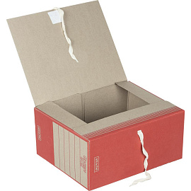 Короб архивный на 2-х завязках Attache 150 мм картон до 1500 листов красный