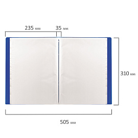 Папка 80 вкладышей STAFF, синяя, 0,7 мм, 225708
