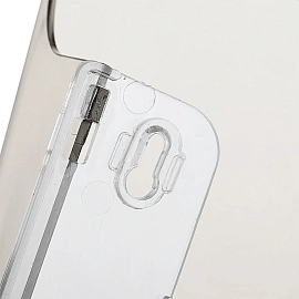 Лоток настенный А4 вертикальный (310x430 мм) пластиковый 3 отделения прозрачный серый Attache