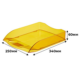 Лоток горизонтальный для бумаг Attache Яркий Офис пластиковый оранжевый