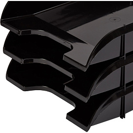 Лоток горизонтальный для бумаг Attache Loft Hdf пластиковый черный