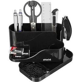 Набор канцелярский Attache Selection пластиковый 10 предметов черный