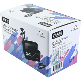 Набор канцелярский Attache Selection пластиковый 10 предметов черный