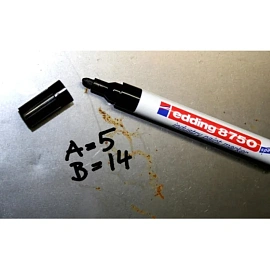 Маркер промышленный лаковый Edding E-8750/3 синий 2-4 мм фото Маркер промышленный лаковый Edding E-8750/3 синий 2-4 мм