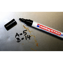 Маркер промышленный лаковый Edding E-8750/3 синий 2-4 мм фото Маркер промышленный лаковый Edding E-8750/3 синий 2-4 мм