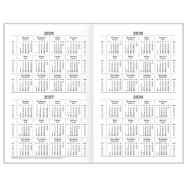 Ежедневник датированный 2026г., А5, 168л., бумвинил, BG, бордовый
