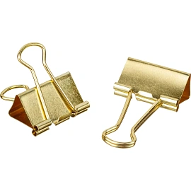 Зажимы для бумаг Attache Selection 32 мм золотые (12 штук в упаковке)