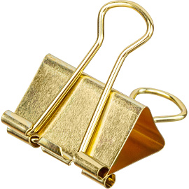 Зажимы для бумаг Attache Selection 32 мм золотые (12 штук в упаковке)