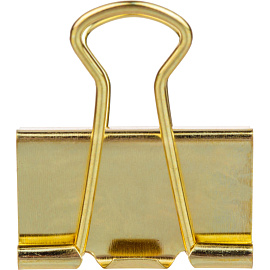 Зажимы для бумаг Attache Selection 32 мм золотые (12 штук в упаковке)