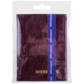 Обложка для автодокументов OfficeSpace экокожа, темно-бордовый фото Обложка для автодокументов OfficeSpace экокожа, темно-бордовый