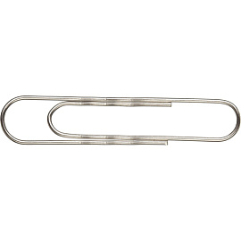 Скрепки канцелярские 78 мм Attache металлические никелированные (30 штук в упаковке)