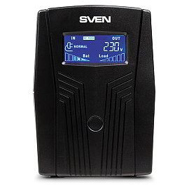 Источник бесперебойного питания SVEN Pro 650, 650VA (390W), 2 евророзетки, 2 розетки RJ45, SV-013844 фото Источник бесперебойного питания SVEN Pro 650, 650VA (390W), 2 евророзетки, 2 розетки RJ45, SV-013844