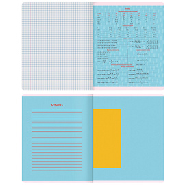 Тетрадь предметная 48л. MESHU "Bright splash" - Алгебра, матовая ламинация, выборочный УФ-лак