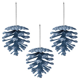 Украшение ёлочное 9 шт., 4 см, "Шишки", пластик, ЗОЛОТАЯ СКАЗКА, 592455