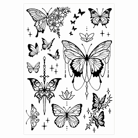 Наклейки-тату переводные АССОРТИ, Ч/Б, 11х20 см, PY