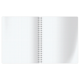 Тетрадь 96л., А5, клетка на гребне BG, бумвинил, синий