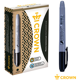 Маркер перманентный Crown Multi Marker Slim черный (толщина линии 2 мм) круглый наконечник