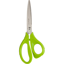 Ножницы Attache Spring 175 мм с пластиковыми анатомическими ручками салатового цвета