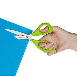 Ножницы Attache Spring 175 мм с пластиковыми анатомическими ручками салатового цвета