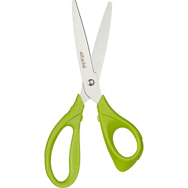 Ножницы 200 мм Attache Spring с пластиковыми анатомическими ручками салатового цвета