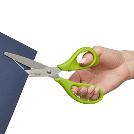 Ножницы 200 мм Attache Spring с пластиковыми анатомическими ручками салатового цвета