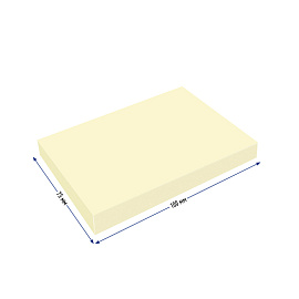 Самоклеящийся блок Berlingo "Ultra Sticky", 100*75мм, 100л., пастель, желтый фото Самоклеящийся блок Berlingo "Ultra Sticky", 100*75мм, 100л., пастель, желтый