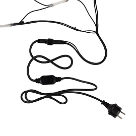 Гирлянда светодиодная Сеть 2x3м, черный КАУЧУК, 432 LED Белые 217-125