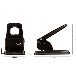 Дырокол Attache (Attache Economy) до 60 листов черный с линейкой