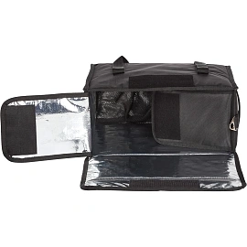 Термосумка для обедов оксфорд черная 45х20х30 см