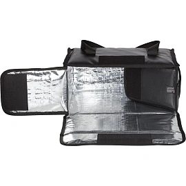 Термосумка для обедов винил черная 45х20х30 см