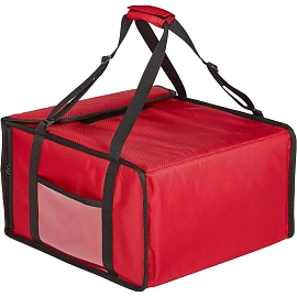 Термосумка для пиццы оксфорд красная 42х42х25 см