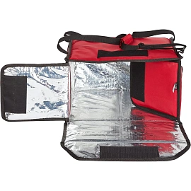 Термосумка для пиццы оксфорд красная 42х42х25 см