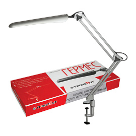 Светильник настольный Трансвит Гермес серебристый фото Светильник настольный Трансвит Гермес серебристый