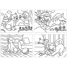 Раскраска в папке А4, 48 л., Мульти-Пульти "Кот и пес