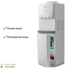 Кулер для воды Vatten V46WKB белый (нагрев и охлаждение)