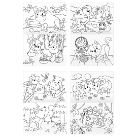 Суперраскраска на склейке А4, 40 стр., ТРИ СОВЫ "Животный мир