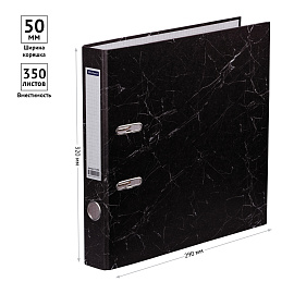 Папка-регистратор OfficeSpace, 50мм, мрамор, черная, бюджет фото Папка-регистратор OfficeSpace, 50мм, мрамор, черная, бюджет