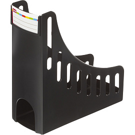 Лоток вертикальный для бумаг 100 мм Attache пластиковый черный (2 штуки в упаковке)