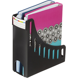 Лоток вертикальный для бумаг 100 мм Attache пластиковый черный (2 штуки в упаковке)