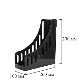 Лоток вертикальный для бумаг 100 мм Attache пластиковый черный (2 штуки в упаковке)