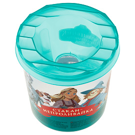 Стакан-непроливайка Мульти-Пульти "Волшебник Изумрудного города" (полный 250мл, до уровня 50мл), с рисунком