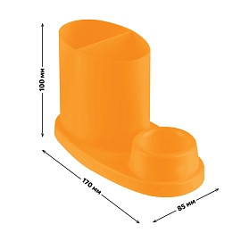 Настольная подставка СТАММ "Эллипс. Сочный офис", пластиковая, ассорти