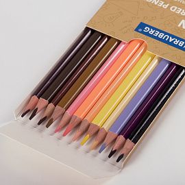 Карандаши цветные BRAUBERG, 60 цветов (Базовые, Металлик, Неон, Пастель, Телесные), трехгранные, грифель 3 мм, натуральное дерево, 181792