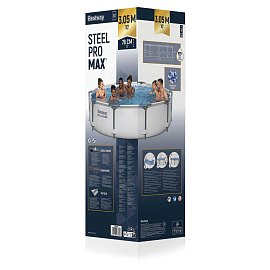Каркасный бассейн "Steel Pro Max" 305х76 см, 4678 л, BESTWAY, 56406